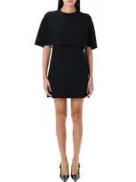 Chloé Cape Mini Dress In Black