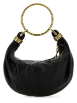 Chloé Bracelet Shiny Grained Leather Bag In Black