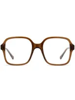 Chloé Oversize Frame Glasses In Brown