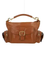 Chloé Medium Leather Camera Shoulder Bag In Claybrown