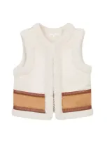 Chloé Kids' Waistcoat Sleeveless Jacket In Nude & Neutrals