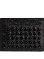 Christian Louboutin Kios Leather Card Holder In Black