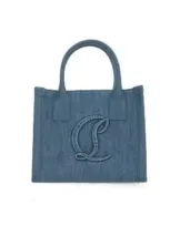 Christian Louboutin Logo Detailed Top Handle Bag In Blue