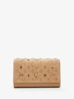 Christian Louboutin Paloma Calfskin Clutch Bag In Beige