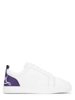 Christian Louboutin Mens White/jacaranda Fun Louis Junior Leather Low-top Trainers