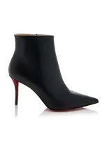 Christian Louboutin So Apostropha 80mm Leather Ankle Boots In Black