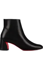 Christian Louboutin Turela Leather Ankle Boots 55 In Black