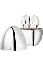 Christofle Mood Japan 6-piece Espresso Spoon Canteen In Metallic