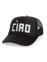 Clare V . Trucker Hat In Black W/cream Block Ciao