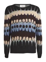 Commas Eclipse Jacquard Sweater In Black/multi