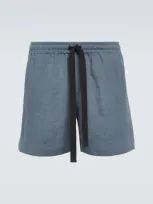 Commas Lounge Linen Shorts In Blue