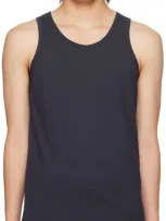 Comme Des Garçons Shirt Navy Scoop Neck Tank Top In 2 Navy