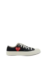 Comme Des Garçons Play X Converse Sneakers In Black