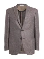 Corneliani Virgin Wool Blazer In Brown