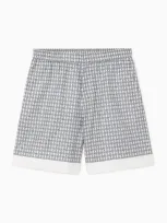 Cos Printed Elasticated Shorts In White