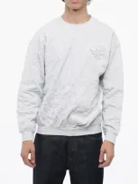 Covert Lightweight Creased Crew-neck Sweatshirt In White