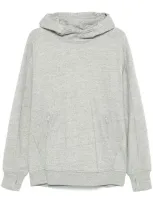 C.p. Company Diagonal Raised Fleece Goggle Hooded Sweatshirt Clothing In M94 Greystone Melange