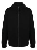 C.p. Company Metropolis Series Zip-up Hoodie In Black