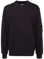 C.p. Company Lens-detailed Sweatshirt In Blue