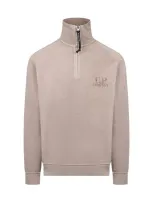 C.p. Company Sweatshirt Polo In Beige