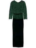 Cristallini Ida Midi Dress In Green