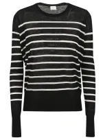 Ct Plage Wool Striped Sweater In Black