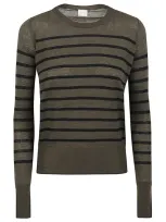 C.t.plage Wool Striped Sweater In Beige