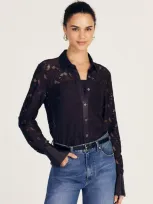 Derek Lam Raissa Button Down Top In Black