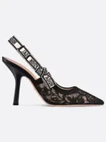 Dior J`a Slingback Pumps Shoes In Black