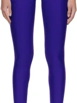 District Vision Blue Pocketed Leggings In Ocean Blue