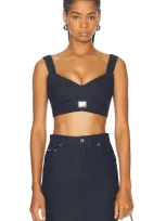 Dolce & Gabbana Denim Bra Top In Black