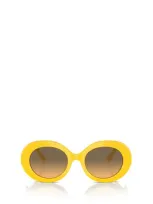 Dolce & Gabbana Eyewear Round Frame Sunglasses In Yellow