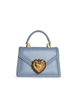 Dolce & Gabbana Light Blue Leather Devotion Small Bag