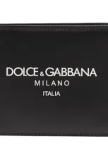 Dolce & Gabbana Logo Print Wallet In Black