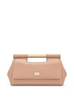 Dolce & Gabbana Plonge Clutch In Beige