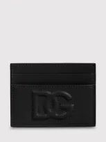 Dolce & Gabbana Smooth Calfskin Card Holder In Black