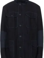 Dries Van Noten Navy Wool Gabardine Jacket In 509 Navy