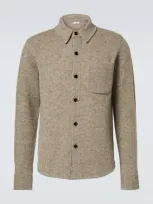 Dries Van Noten Wool Shirt In 813 - Grey Melange