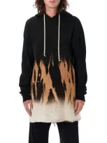 Drkshdw Pullover Hoodie In Black Flames