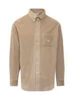 Drôle De Monsieur Corduroy Shirt In Beige