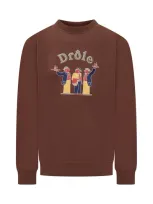 Drôle De Monsieur Le Sweatshirt Crillon In Brown