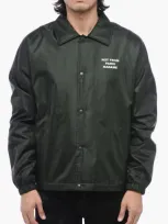 Drôle De Monsieur Pile Lining Windbreaker With Slogan In Black