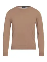 Drumohr Man Sweater Camel Size 36 Cotton In Beige