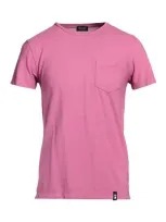 Drumohr Man T-shirt Fuchsia Size S Cotton In Pink