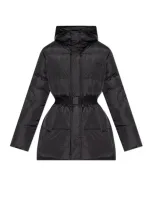 Dsquared2 Belted Quilted Puffer Coat In Black