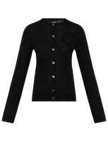 Dsquared2 Embellished Crewneck Cardigan In Black