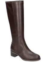 Easy Street Women's Tucker Plus Athletic Shafted Stretch-for-fit Tall Boots In Brown