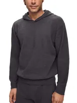 Eberjey Boucle Pullover Hoodie In Graphite