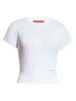 Eckhaus Latta Lapped Baby Tee In White