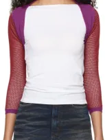 Eckhaus Latta Red & Purple Twyla Cardigan In Orchid